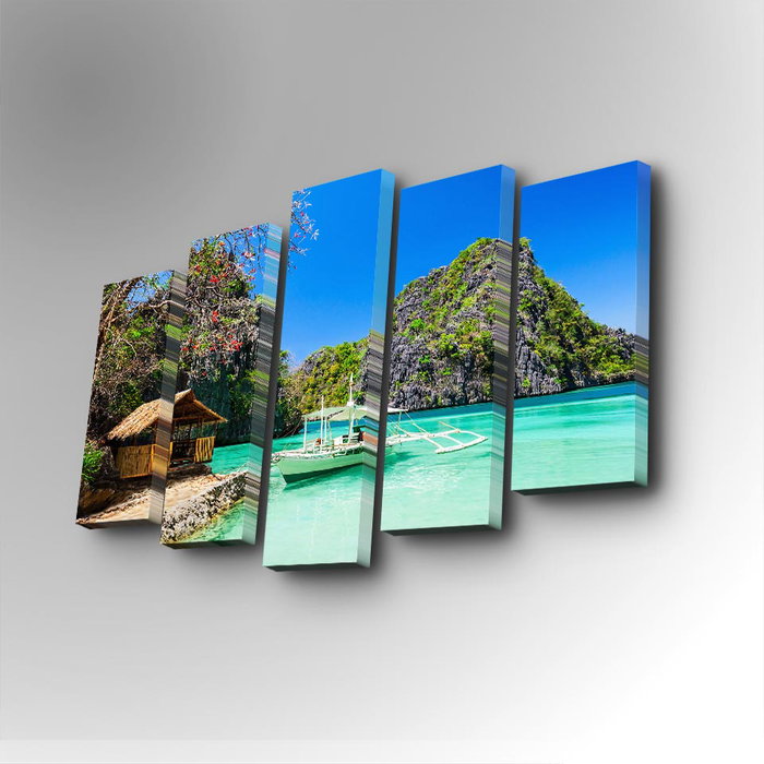 Wallity Cuadro Decorativo en Lienzo 5 Piezas 5PUC-056 Multicolor Wallity Cuadro Decorativo en Lienzo 5 Piezas 5PUC-056 Multicolor